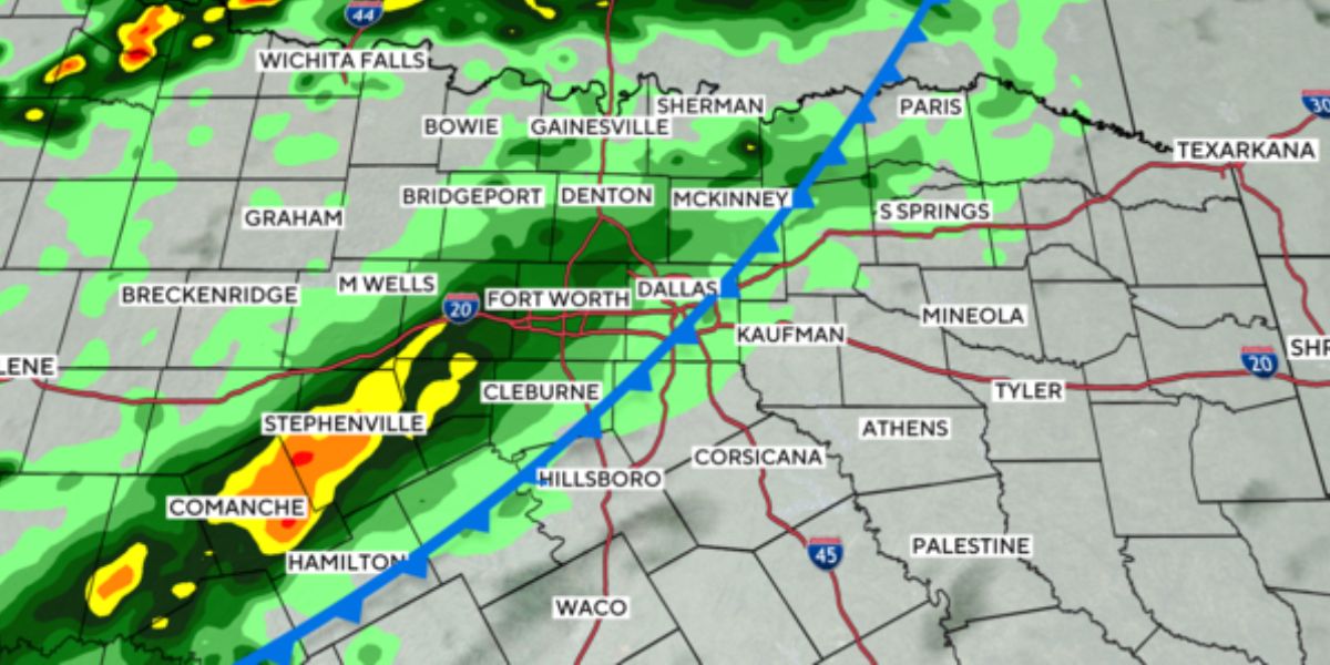 North Texas Weather Update: Rain and Cooler Temps with Cold Front Arrival