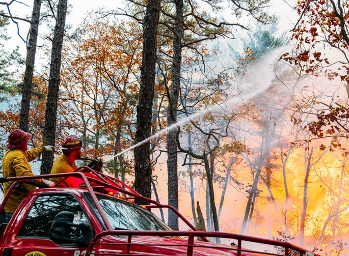 New Jersey firefighters battle nine major wildfires across the state