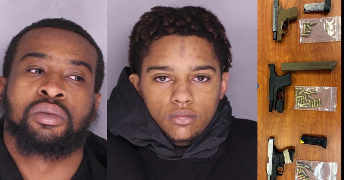 Three arrested in Bensalem after carjacked vehicle chase, loaded guns recovered