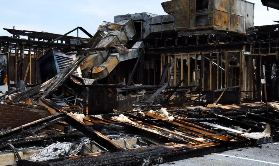 Fire in Moreno Valley, California Destroys Home Near Highway Sixty Freeway
