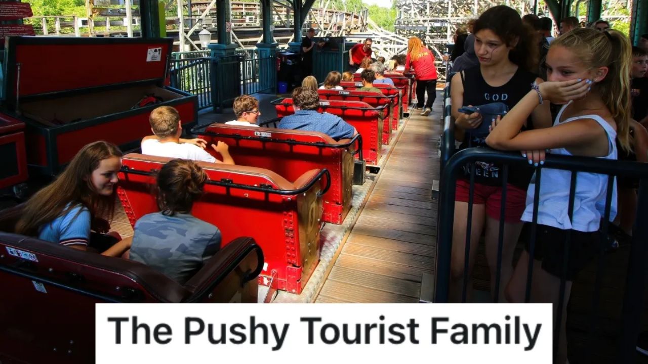 Rude Customer Pushing an Amusement Park Employee Leads to Unexpected Tumble and Termination