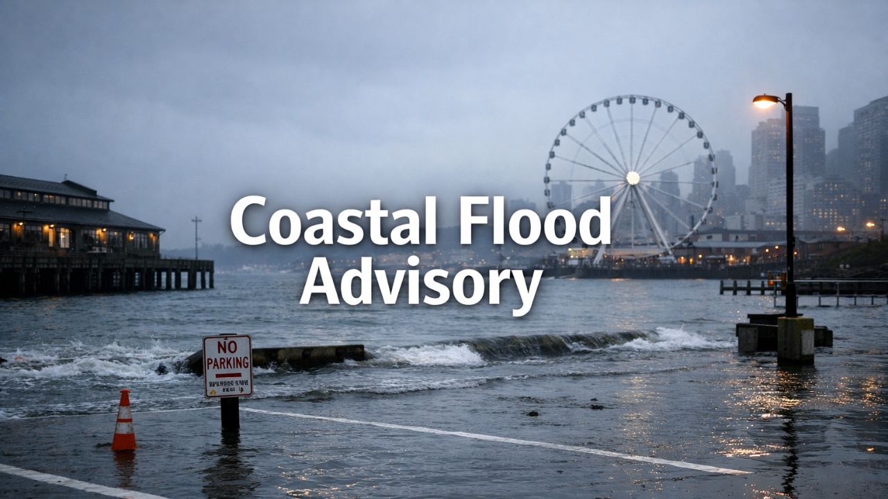 Seattle Weather Alert Coastal Flooding Today, Cooler and Wet Pattern Persists Into Early Next Week