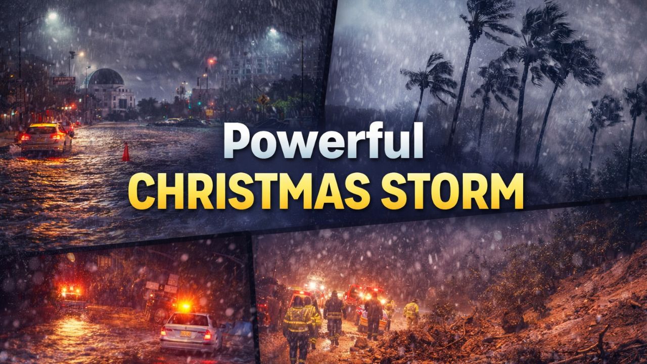 Flash Floods Kill One in Northern California as Powerful Storms Disrupt Holiday Travel