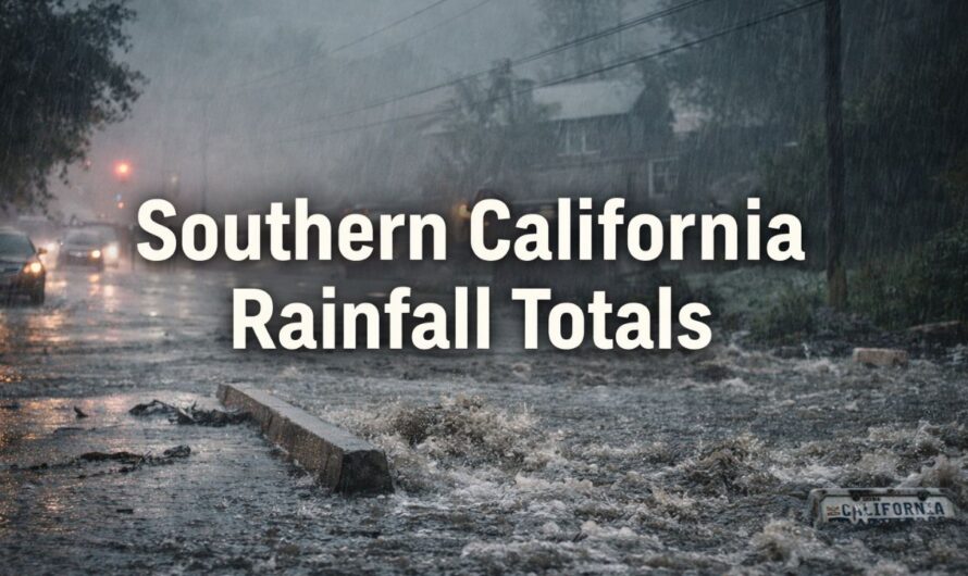 Updated Rainfall Totals Show Widespread Flood Risk as Atmospheric River Soaks Southern California
