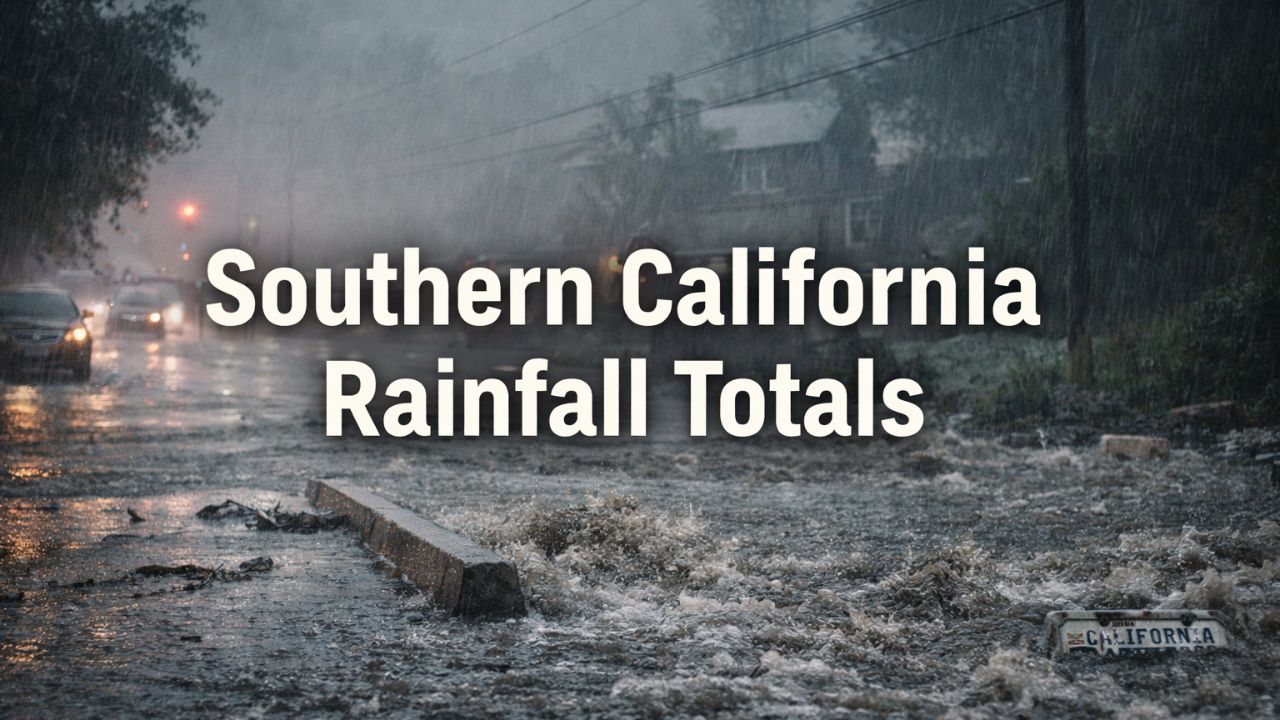 Updated Rainfall Totals Show Widespread Flood Risk as Atmospheric River Soaks Southern California