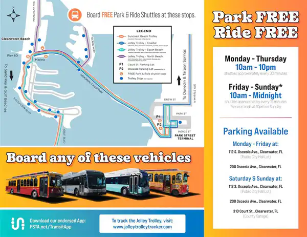 Let’s keep Clearwater moving smoothly this season! Spread the word and hop on board the Jolley Trolley for a stress-free spring break adventure.